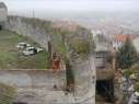 Tramo de la muralla junto a la puerta de Las Cuevas antes de su restauración.