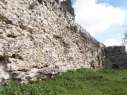 Muralla del segundo recinto junto a la calle de Las Cuevas. Estado antes de su restauración.