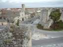 Tramo de la muralla desde la puerta de San Basilio al Castillo. Estado antes de su restauración.